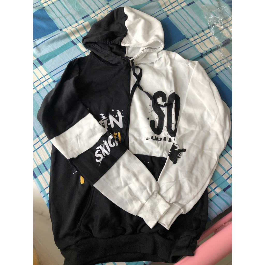 ÁO KHOÁC HOODIE NAM NỮ MÀU ĐEN TRẮNG UNISEX NAM NỮ SO 2 MÀU | BigBuy360 - bigbuy360.vn