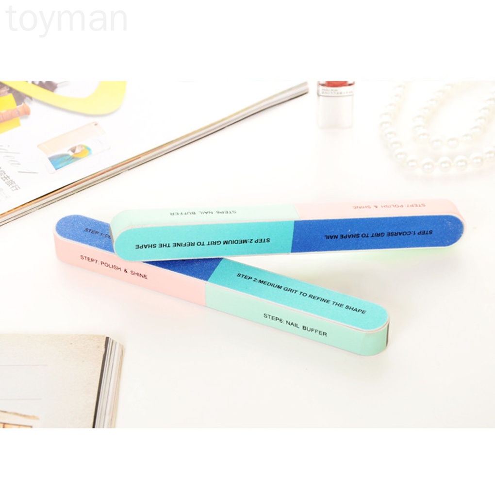 [Hàng mới về] Dũa móng tay nhiều mặt màu sắc ngẫu nhiên tiện lợi