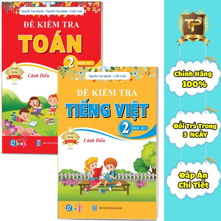 Sách - Combo Đề Kiểm Tra Toán và Tiếng Việt lớp 2 - Cánh Diều Học Kì 1 (2 cuốn)