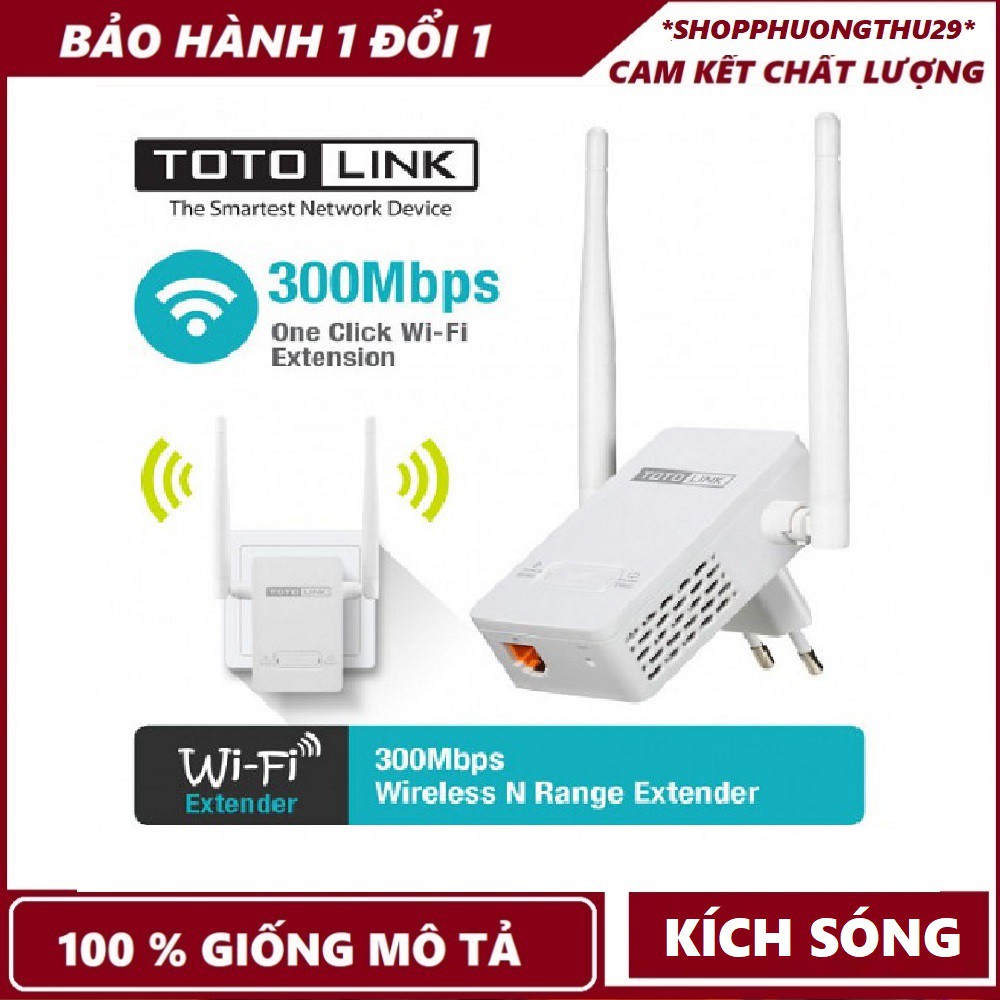 Bộ Kích Sóng Wifi Totolink Chính Hãng - Chuẩn N 300Mbps - EX200 - BH 1năm