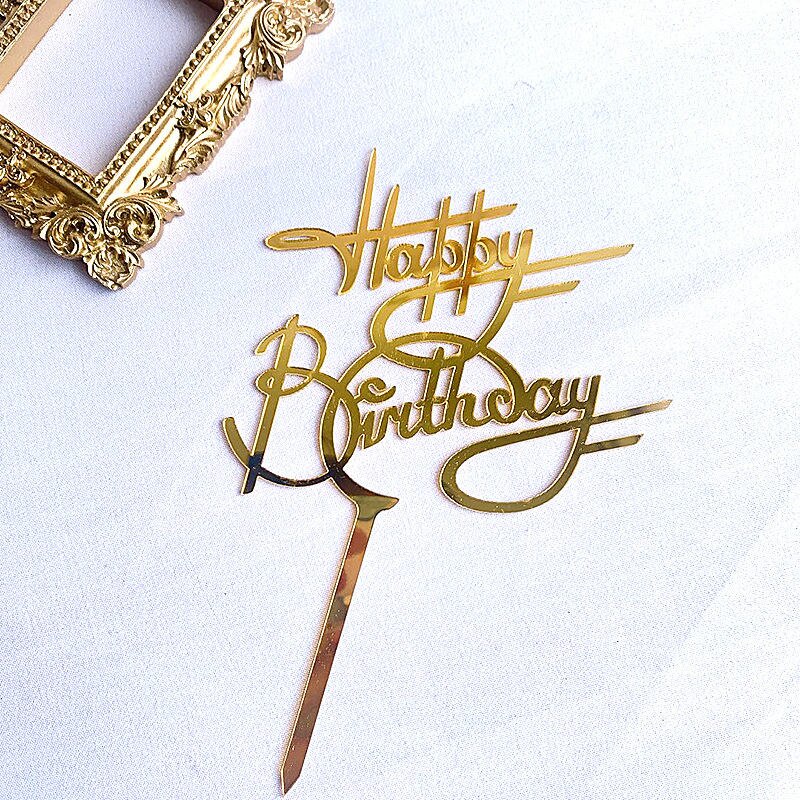 Que Chữ Happy Birthday LấP LáNh CắM Trang Trí BáNh Kem