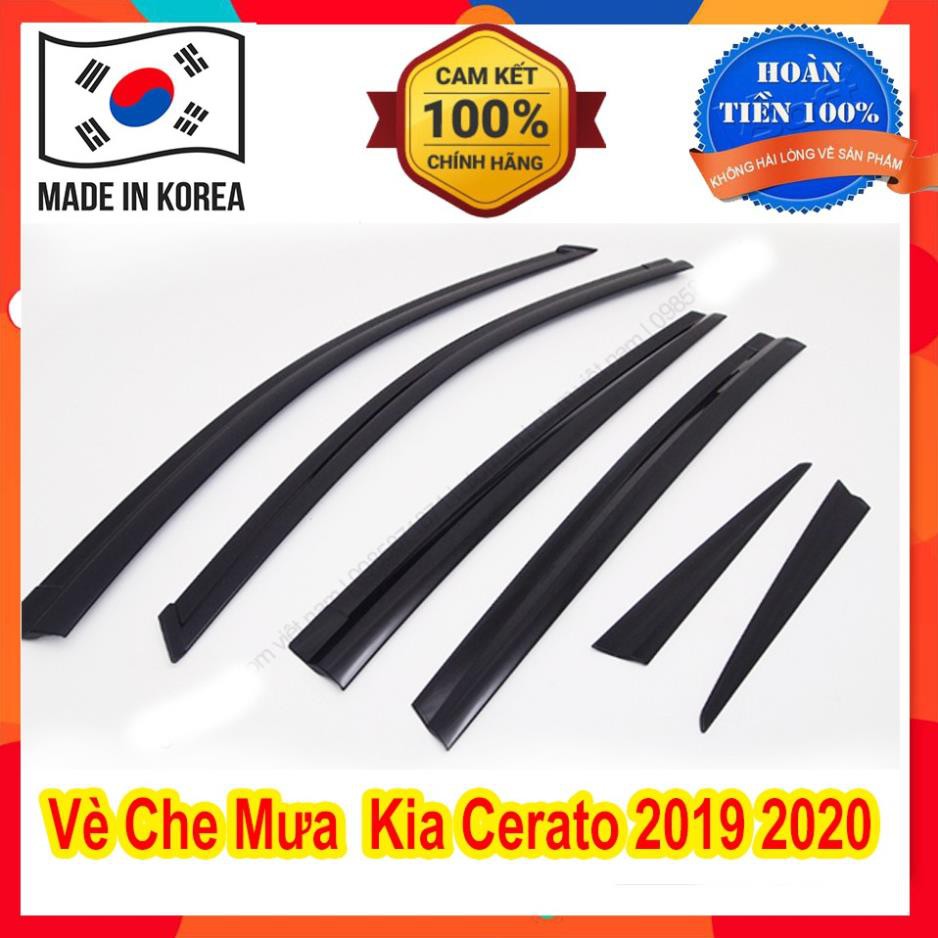 Vè Mưa Kia Cerato 2019 2020 2021 màu đen 6 chi tiết