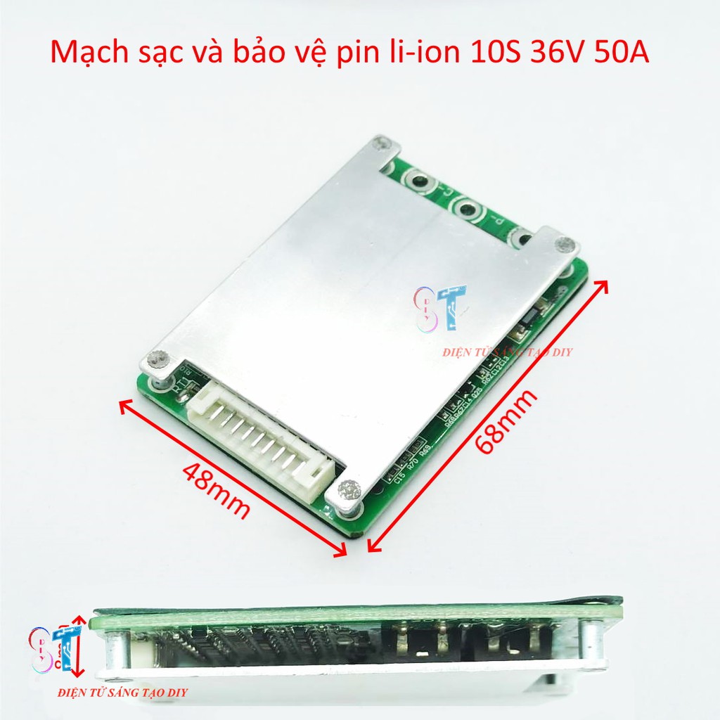 Mạch Sạc Và Bảo Vệ Pin li-ion 10S 36V 50A cho Pin 18650