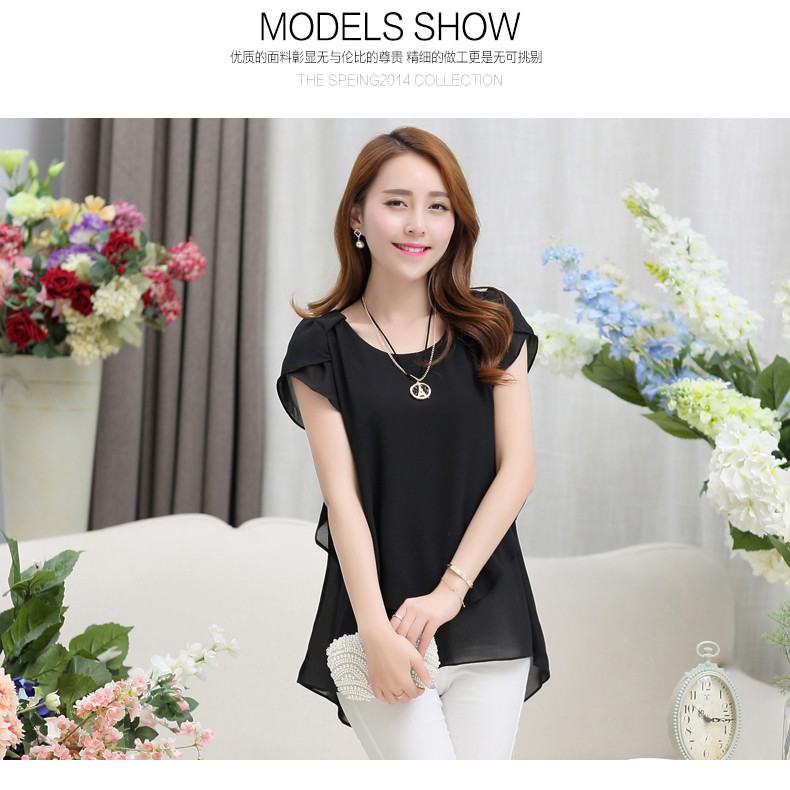 Áo sơ mi nữ tay búp sen, vải voan mát, thời trang nữ xinh SM92