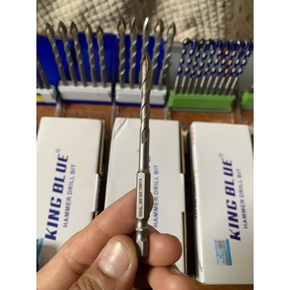 Mũi khoan đa năng , mũi khoan chữ thập King King Blue 6ly khoan gạch men khoan sắt khoan bê tông chất lượng cao