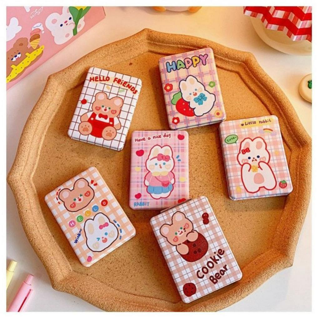 Gương mini cầm tay trang điểm gấp gọn SH077