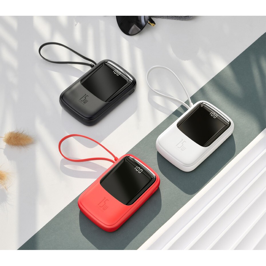 Pin sạc dự phòng sạc nhanh 3A 15W Baseus BS-P1002L 10000mAh Qpow có màn hình hiển thị báo pin - Huco Việt Nam