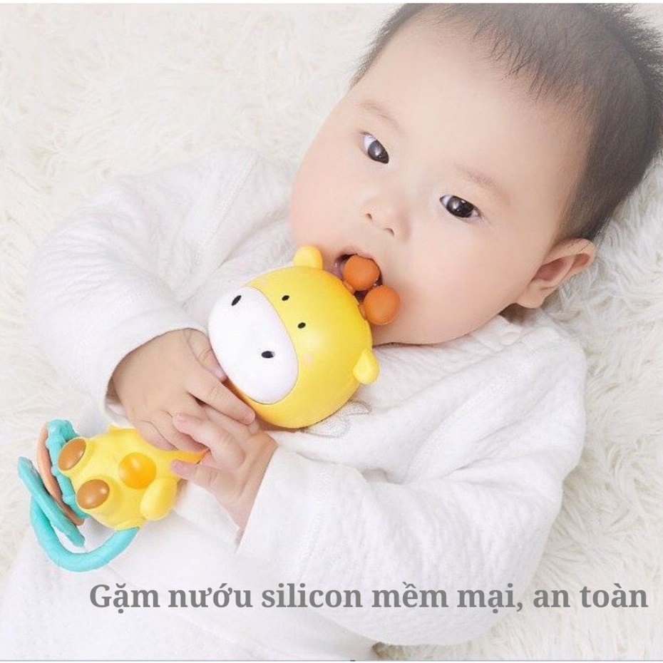 XÚC XẮC GẶM NƯỚU CHO BÉ, XÚC XẮC CÓ ĐÈN, PHÁT NHẠC BABYTRY CAO CẤP