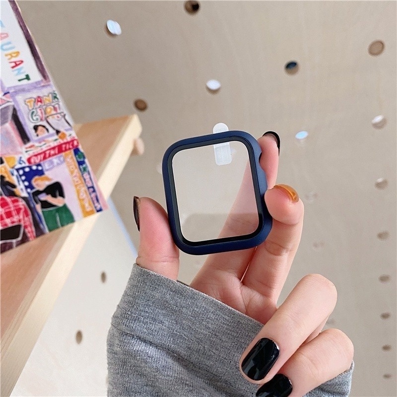 Ốp Kính Cường Lực Bảo Vệ Mặt Đồng Hồ Apple Watch Series 7 6 5 4 3 2 Se 41mm 45mm 40mm 44mm 38mm 42mm