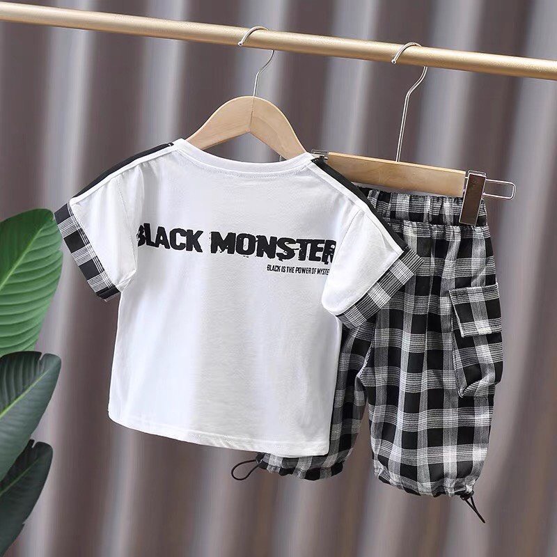 Bộ Quần Áo Mon Cộc Tay Mùa Hè Chất Vải Mềm Mịn, Thoáng Mát Cho Bé Trai Và Bé Gái Ken Store