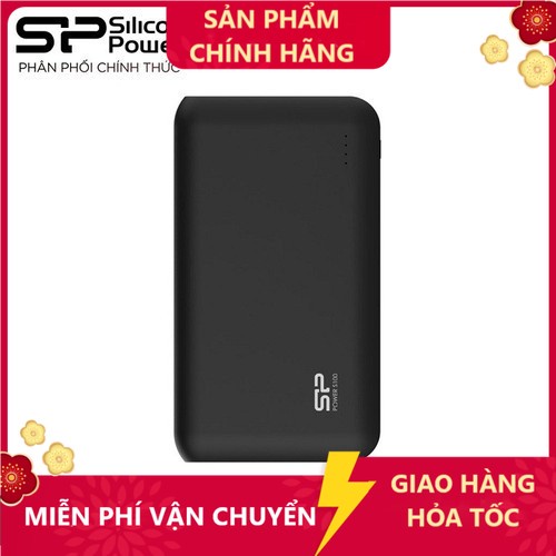 Pin sạc dự phòng Silicon Power S100 10.000mAh Đen / trắng - Hãng phân phối chính thức