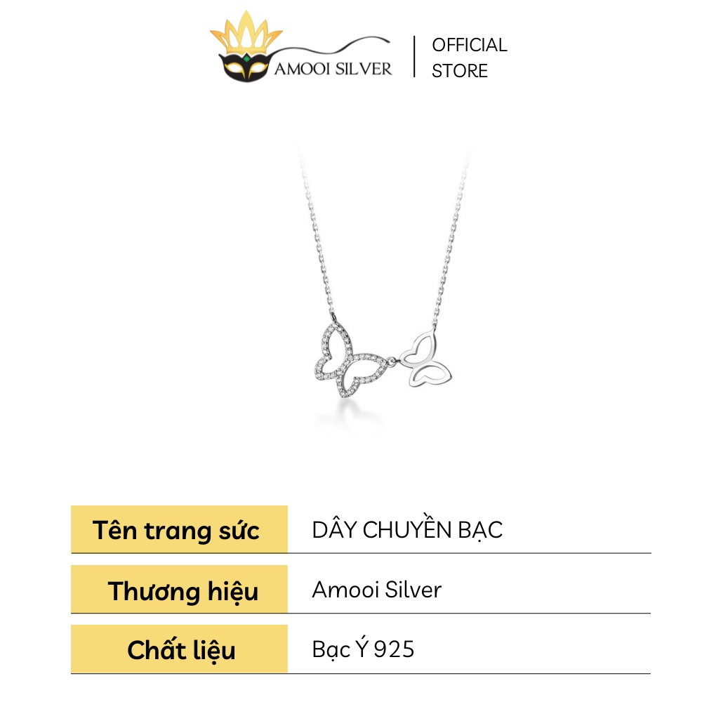 Dây chuyền bạc S925 đôi bướm - Amooi Silver AD170