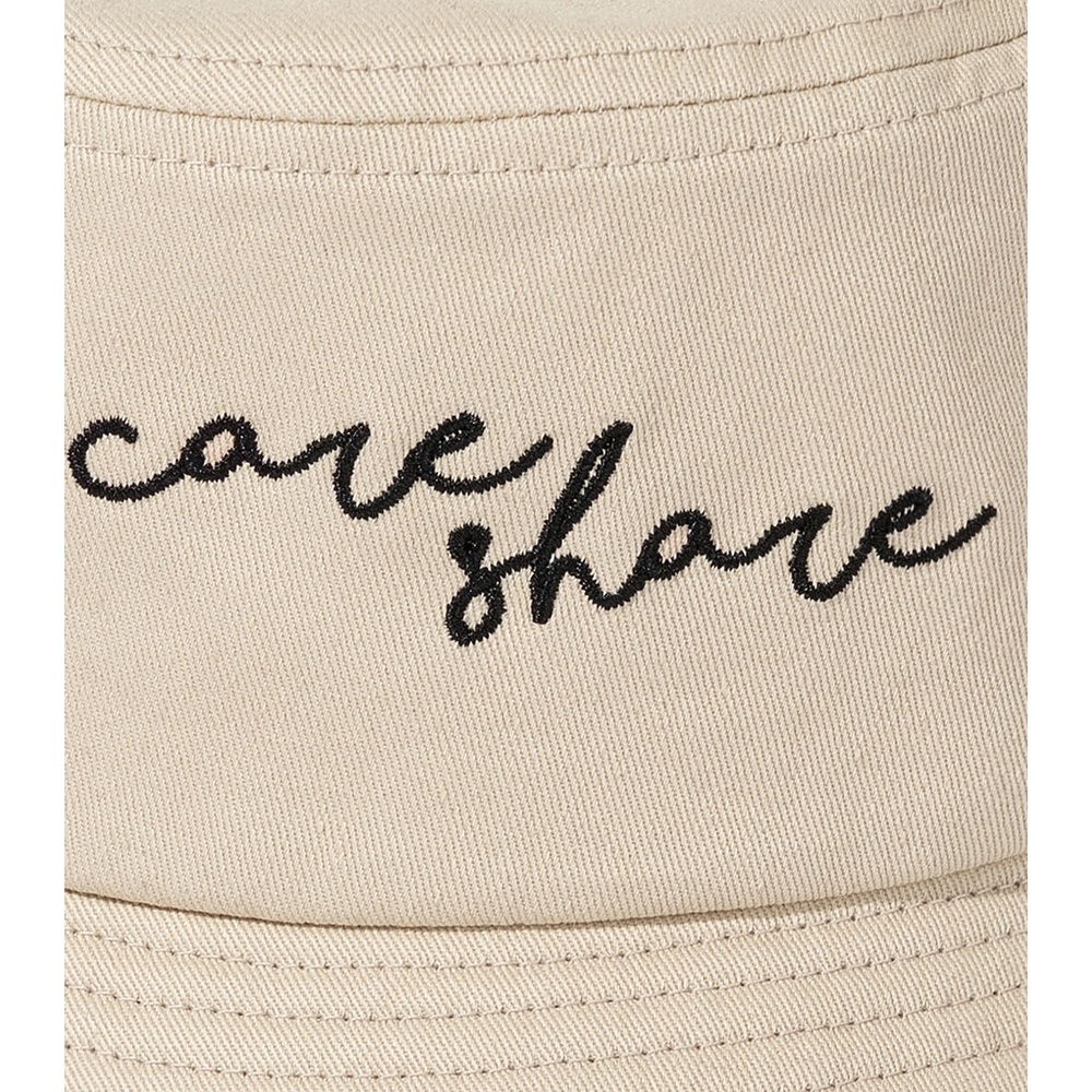 Mũ Bucket Hat thêu Care &amp; Share Handwriting màu be thương hiệu Coolmate