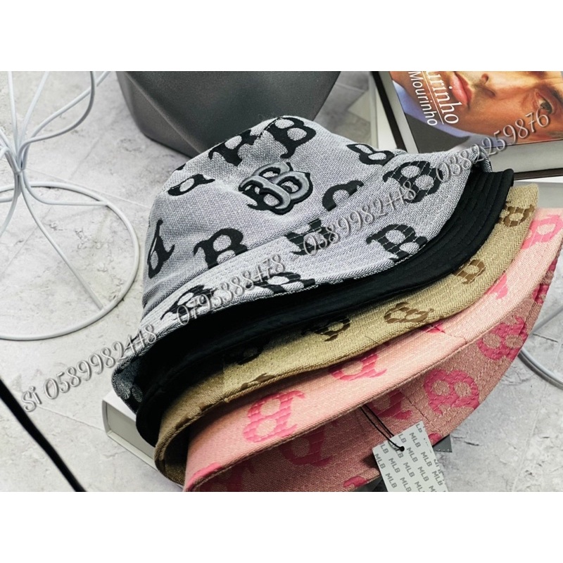 Mũ bucket MLB thêu chữ B vải nhập cực hot - Nón vành thêu chữ Ulzzang