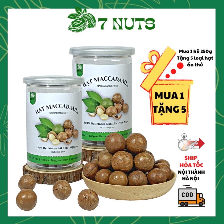 Hạt macca nứt vỏ Tặng Kèm Khui Hạt - 7Nuts