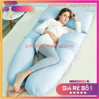 gối chữ U cho bà bầu gối ôm bà bầu tháo rời cao cấp