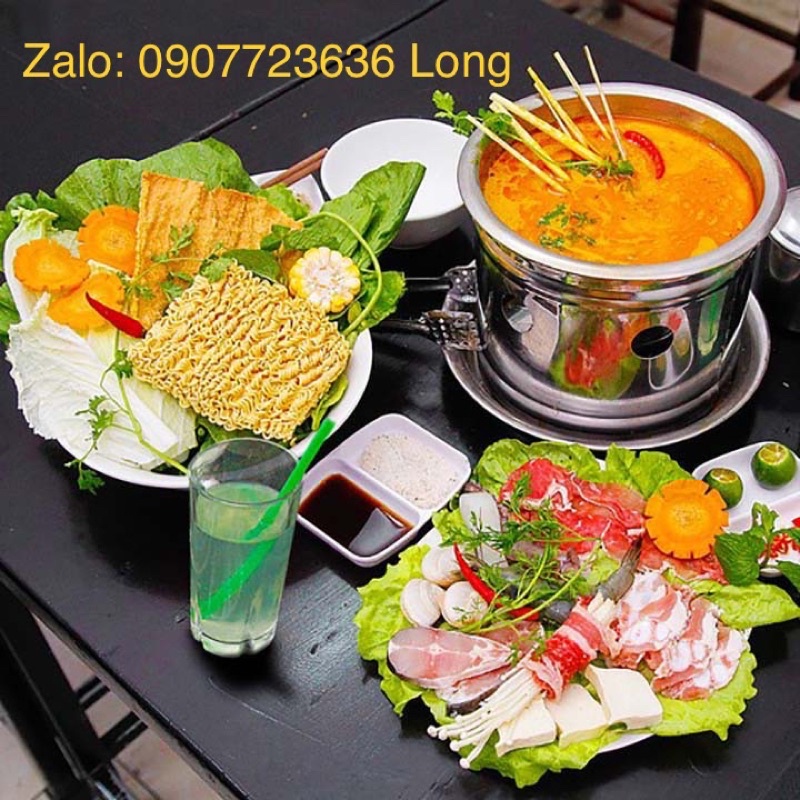 Bộ  Nồi lẩu cồn inox 1 người 18cm Tithafac thích hợp nhà hàng, khách sạn, quán ăn