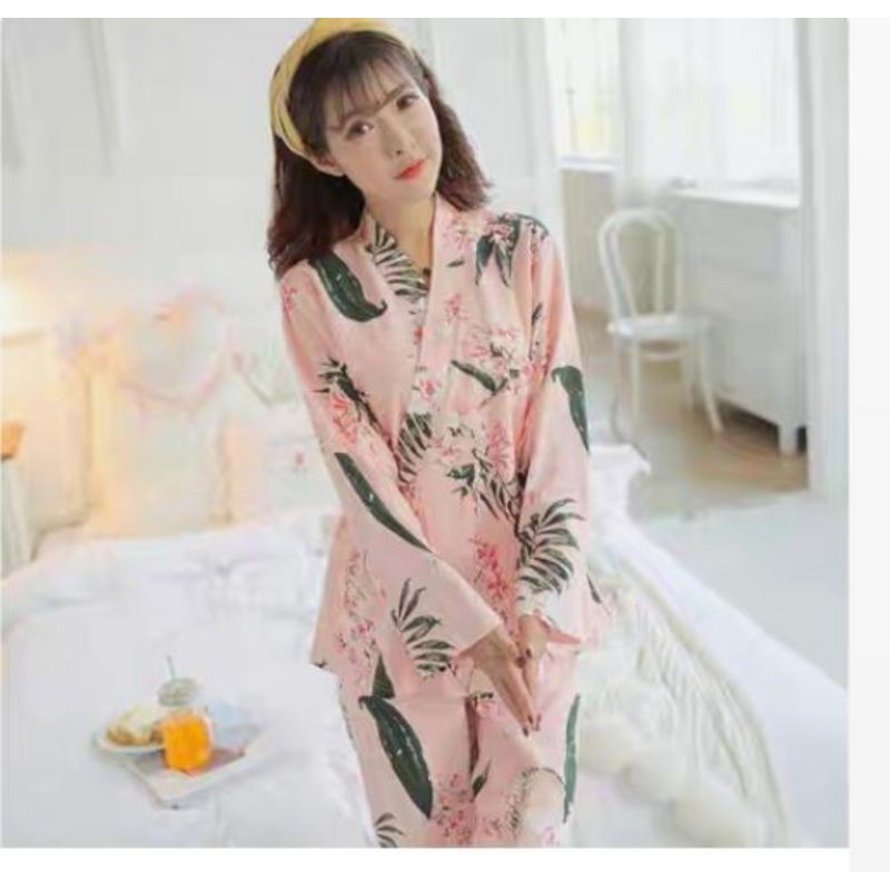 Áo Choàng Ngủ Kiểu Kimono Chất Liệu Pp Hàng Ngày