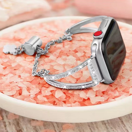 Dây Đeo Họa Tiết Hình Tam Giác Kim Loại 18mm Cho Đồng Hồ Thông Minh Apple Watch s7 / 6 / 5 / 4 / 3 / 2 / 1