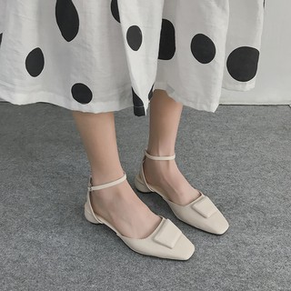 ] Giày bệt màu be tiểu thư