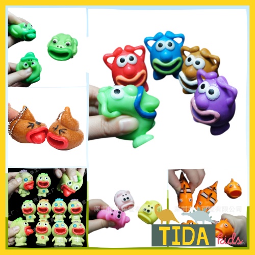 Thú Bóp Lè Lưỡi Bằng Nhựa Dẻo, Đồ Chơi Giải Trí Độc Lạ Hài Hước Troll Bạn Bè, Đạo Cụ Halloween TiDa Kids Shop