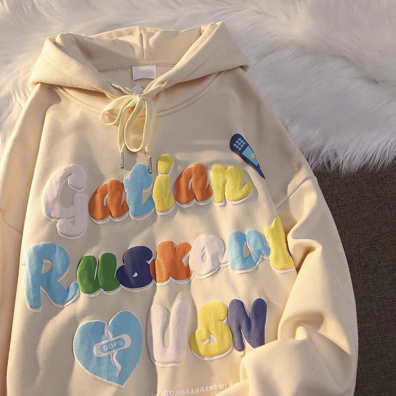 (ORDER) ÁO HOODIE NỈ DA CÁ - CHỮ IN NỔI