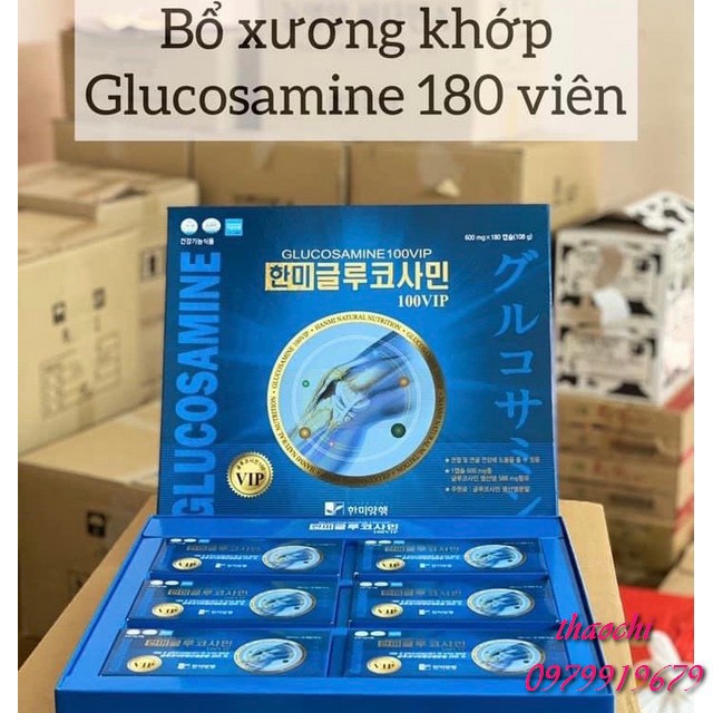 Bổ Khớp Hàn Quốc Glucosamine 100VIP, Hộp 180 viên💖 𝑭𝑹𝑬𝑬𝑺𝑯𝑰𝑷 💖 Cung Cấp Dinh Dưỡng, Tạo Dịch Nhầy