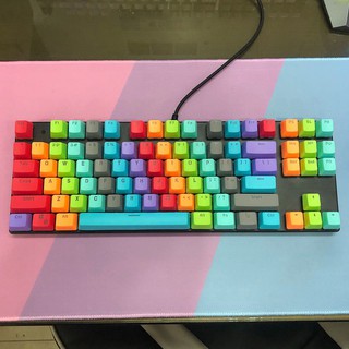 Set keycap nhựa pbt xuyên led 104 phím mix rainbow