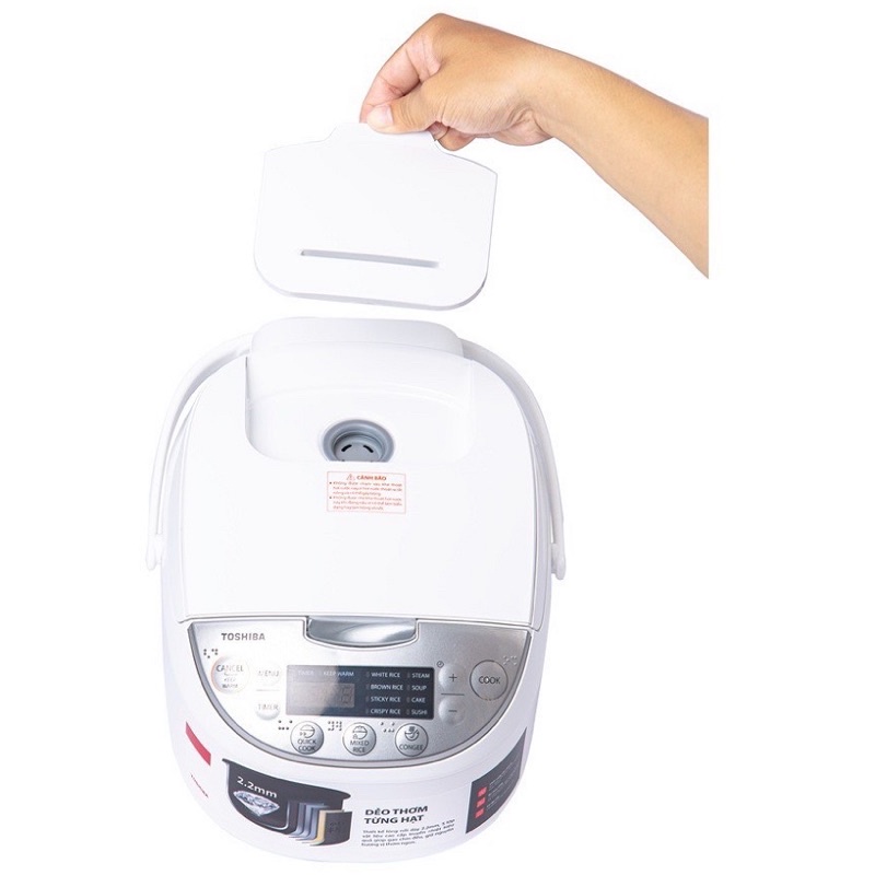 Nồi Cơm Điện Tử Toshiba RC-18DH2PV - 1.8L - Lòng Nồi Dày 2.2mm. Hàng chính hãng