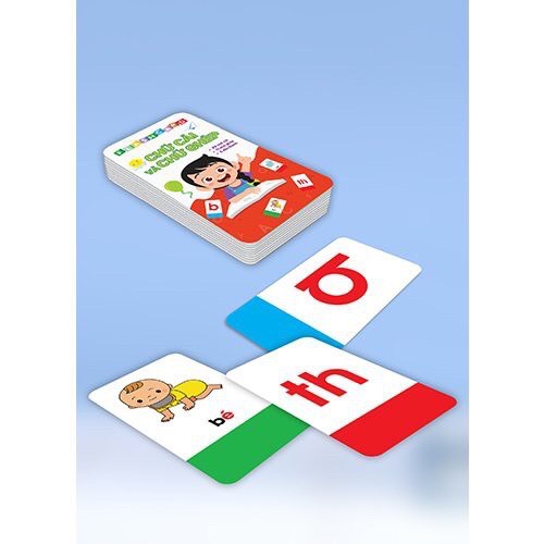 Bộ thẻ học thông minh flashcard chữ ghép và chữ cái cho bé học tiếng việt dày màu đẹp