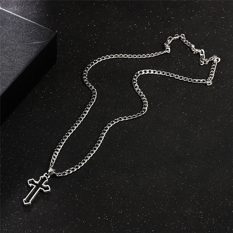 Vòng Cổ Mặt Thiết Kế Hình Thánh Giá Phong Cách Gothic Cá Tính
