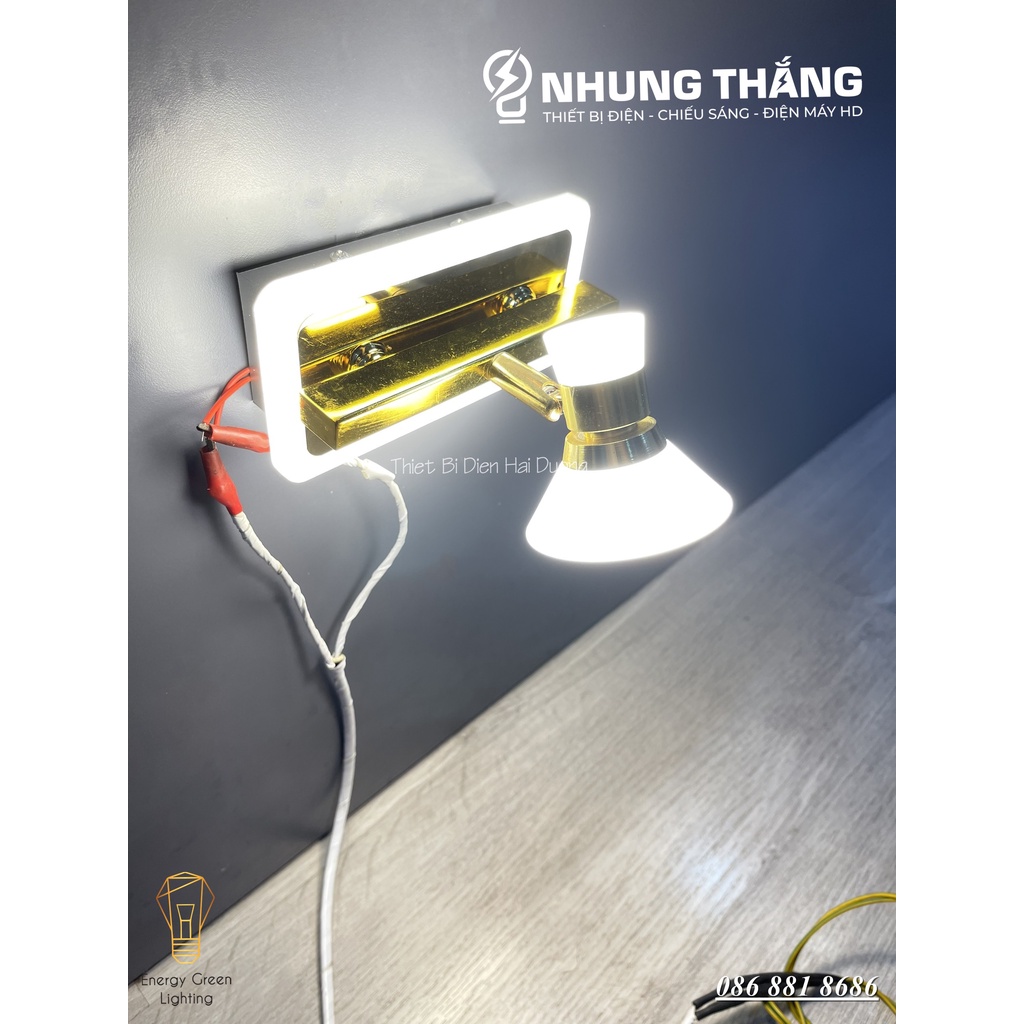 Đèn soi tranh - Đèn rọi gương Led 1 Đèn chiếu sáng 7475-1 - Điều chỉnh góc chiếu - 3 Chế độ ánh sáng - Bảo Hành 1 Năm