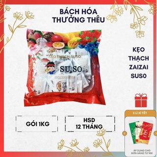 Kẹo thạch zòn zai Suso Phú cường 1kg 76 cái mix nhiều vị