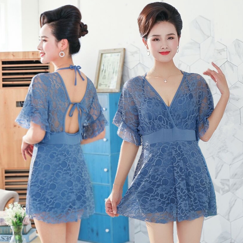 Bộ Đồ Bơi Tay Ngắn Kiểu Dáng Trẻ Trung Cho Phụ Nữ Trung Niên | BigBuy360 - bigbuy360.vn