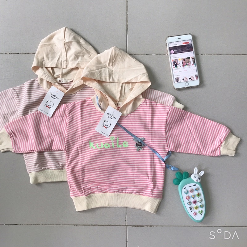 ÁO NỈ KẺ CHO BÉ 9-16kg