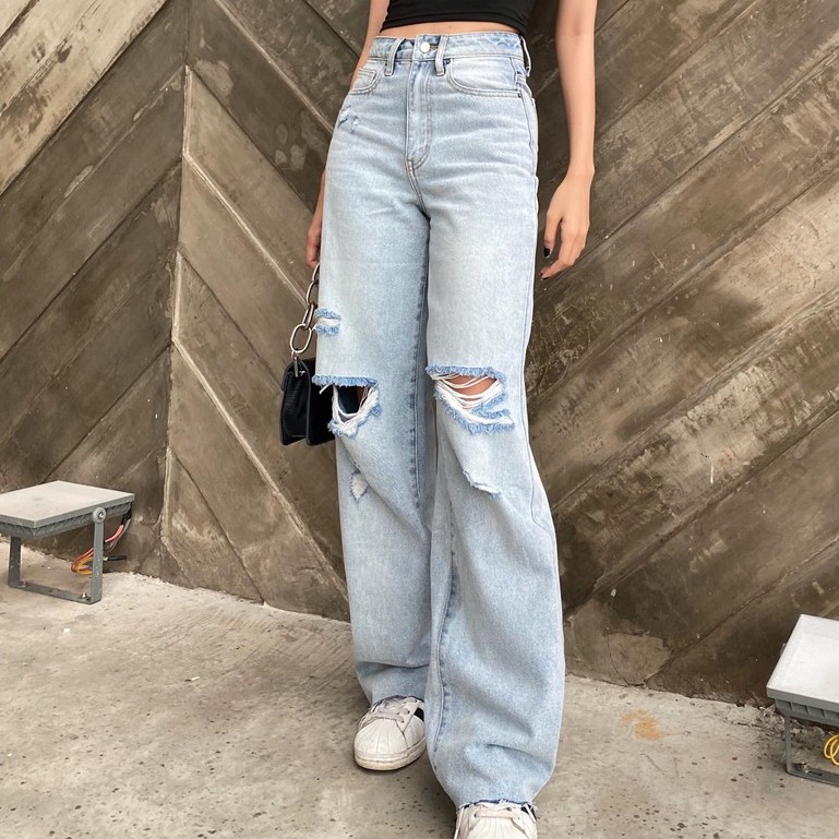 Quần Stunning Wide Leg Rip Denim 20decemberjeans mã 1094