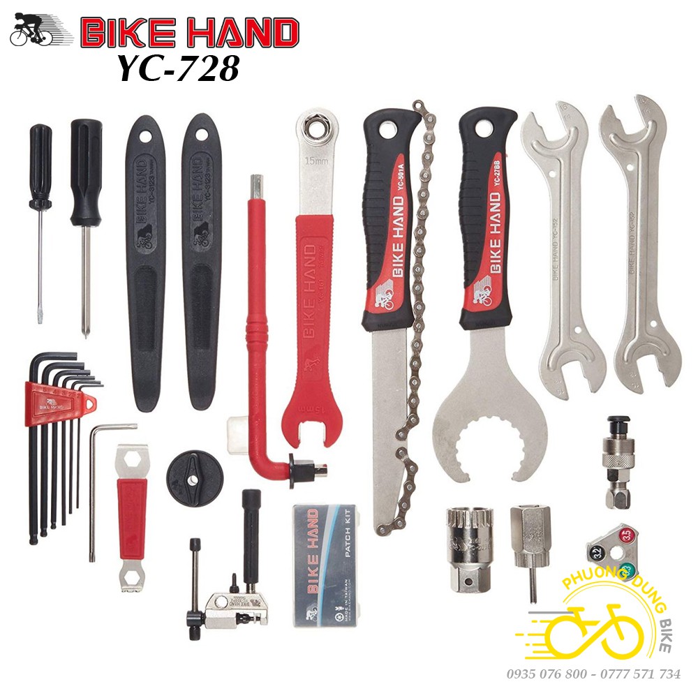 Bộ dụng cụ sửa chữa xe đạp BIKE HAND YC-728 18 món