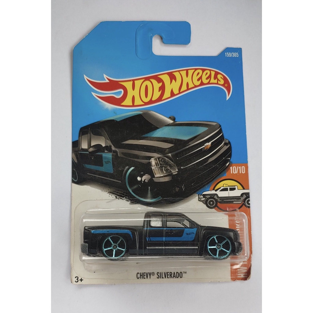 Xe mô hình tỉ lệ 1:64 Hot Wheels T-11 Chevy Silverado độc quyền Kmart đen