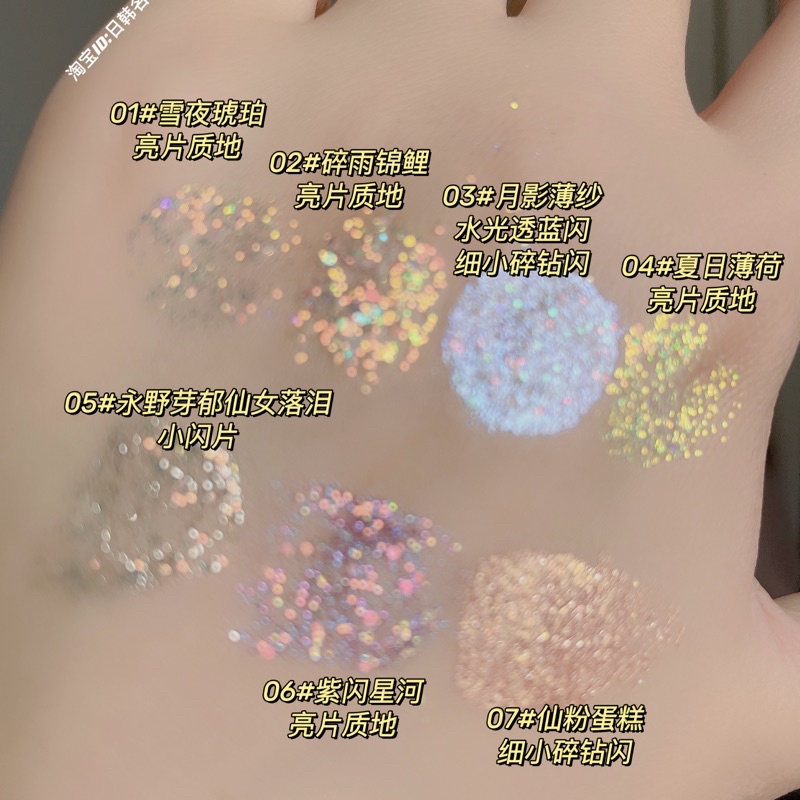 Nhũ Mắt Kim Tuyến Dạng Lỏng Bling Glow Dupe Colorkey Lấp Lánh Quyến Rũ Cao Cấp