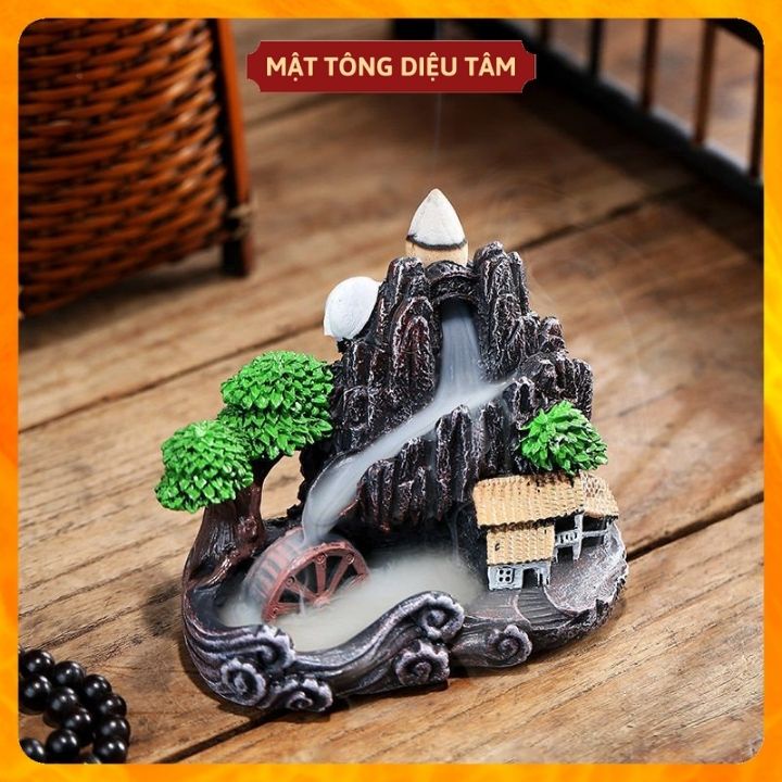 Thác khói trầm tặng 5 nụ trầm hương cao cấp dùng để đốt trầm hương , đồ thờ cúng trầm hương