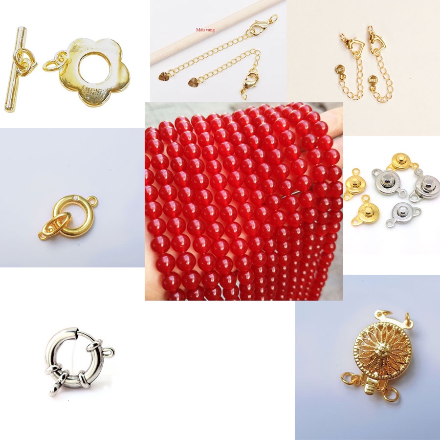 [Giá sỉ] - Phụ kiện trang sức (DIY) - COMBO Bộ các mẫu khóa nguyên liệu phụ kiện làm vòng cổ vòng tay - CB29
