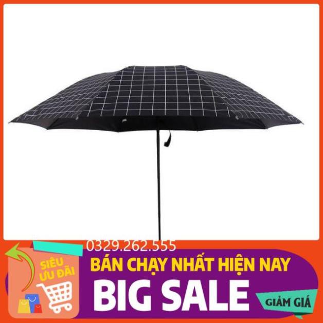 (FreeShip) Ô kẻ ô gấp gọn cực bền tiện lợi có lớp bạc chống tia UV