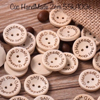 Cúc gỗ HandMade túi 10 cái