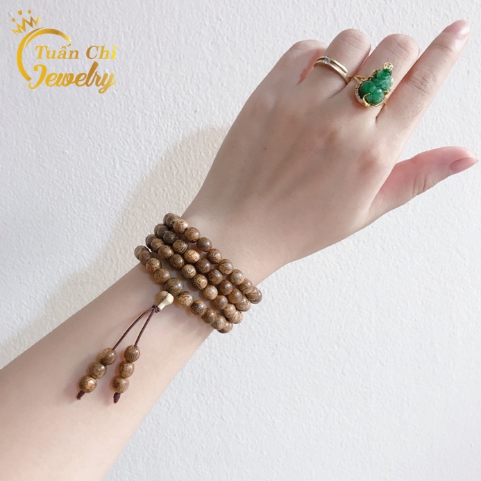 Vòng Tay Trầm Hương 💥 HÀNG CHUẨN💥 Chuỗi Tràng Hạt 108 hạt- Trầm Tốc Hương Tự Nhiên, Tặng Kèm Hộp Gấm Sang Trọng
