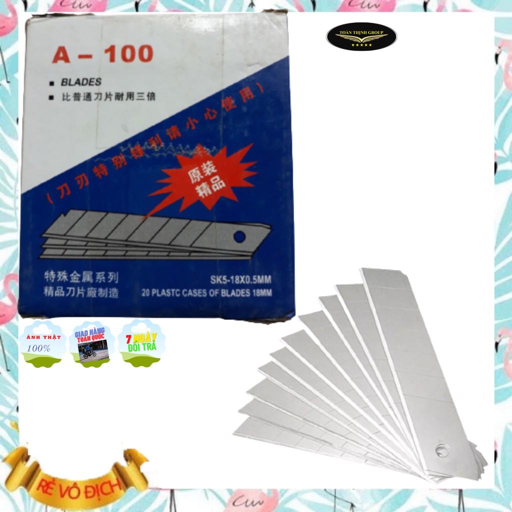 Lưỡi Dao Rọc Giấy A100  - Lưỡi Dao Chắc Chắn - Rẻ - Bền - Độ Bền Cao