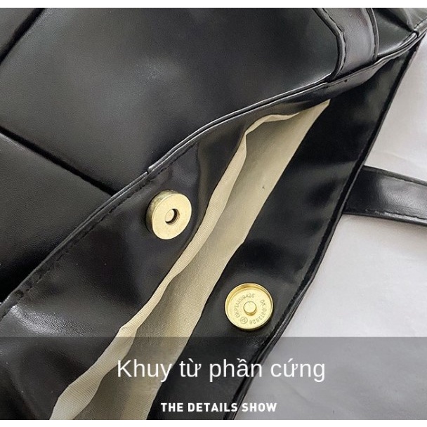 Túi Tote Đen Hàn Quốc Dung Tích Lớn Đựng A4 Laptop Đi Học Túi Đeo Vai TTF215