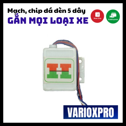 Mạch, chip đá đèn 5 dây gắn mọi loại xe