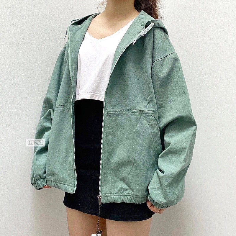 Áo khoác kaki nón nềm mịn - hình tự chụp