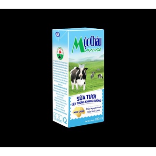 Sữa Tươi Mộc Châu Không đường 180ml ( Thùng 48 hộp)