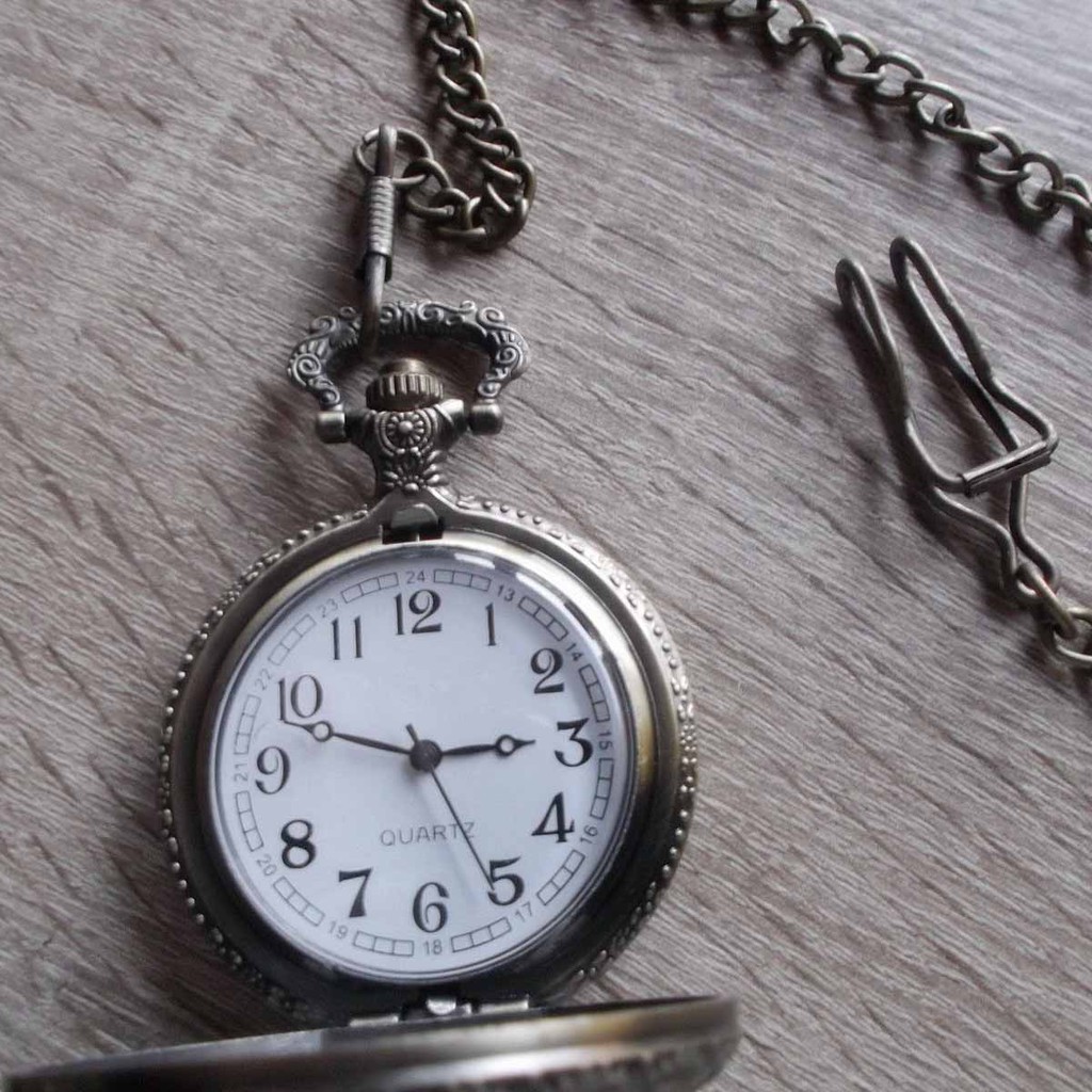 Đồng Hồ Quả Quýt Hình Đầu Lâu Bằng Đồng Phong Cách Steampunk